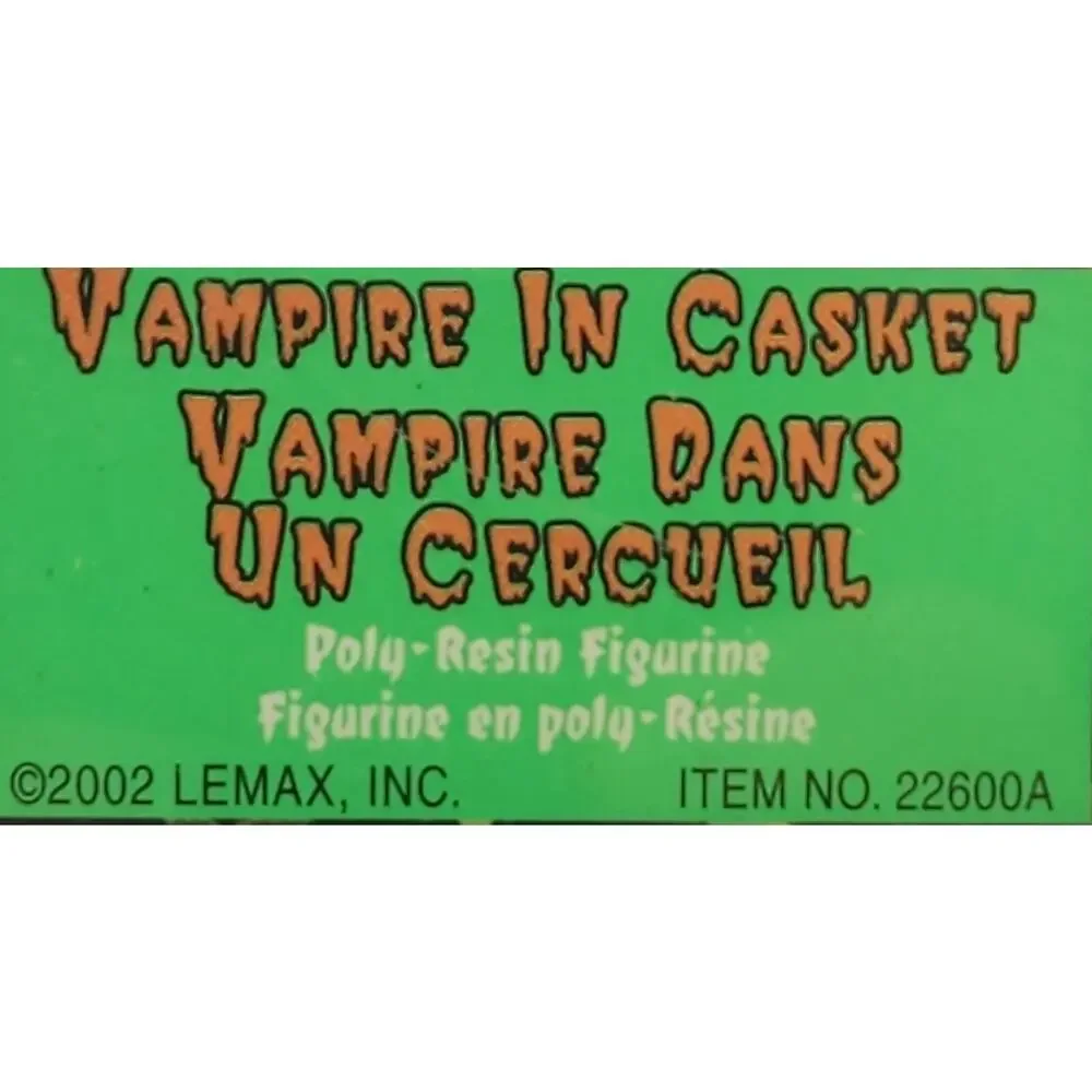 Lemax 2002 Spooky Town Halloween Village Vampire In Casket 22600 Dracula Cat Bat